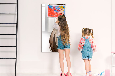 Dry erase magnetic board Wave abstraction