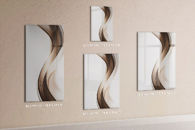 Dry erase magnetic board Wave abstraction