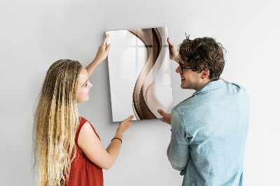 Dry erase magnetic board Wave abstraction