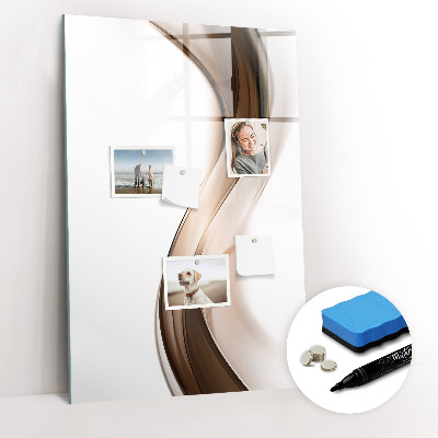 Dry erase magnetic board Wave abstraction