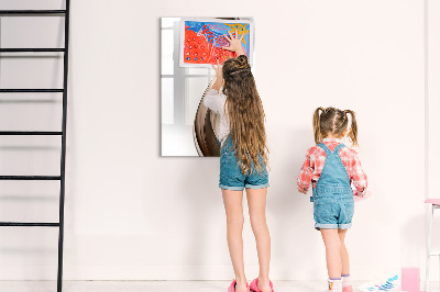 Dry erase magnetic board Wave abstraction