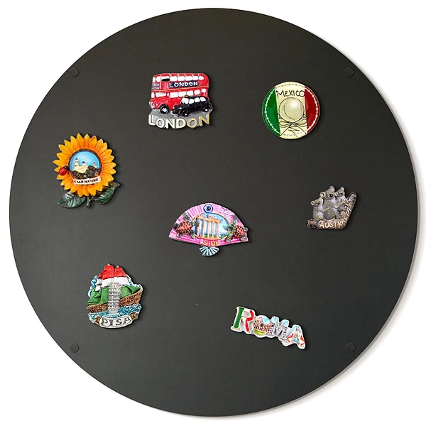 Round magnetic board for magnets 19 inches in diameter