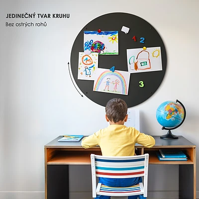 Round magnetic wall board 27 inches (70 cm)