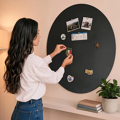 Round metal magnet board ⌀35 in (⌀90 cm)