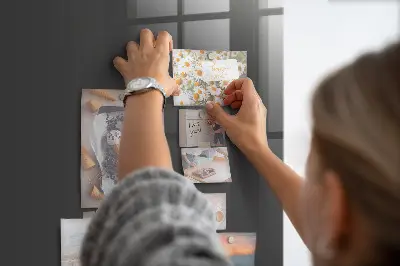 Gray magnetic wall board