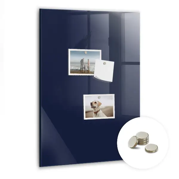 Magnetic wall board in dark navy blue