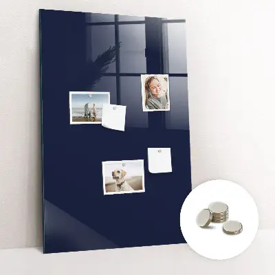 Magnetic wall board in dark navy blue