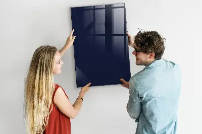 Magnetic wall board in dark navy blue