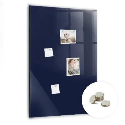 Magnetic wall board in dark navy blue