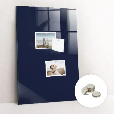 Magnetic wall board in dark navy blue
