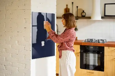 Magnetic wall board in dark navy blue