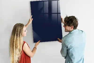 Magnetic wall board in dark navy blue