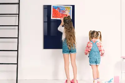 Magnetic wall board in dark navy blue