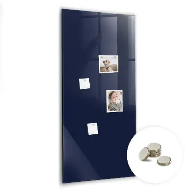 Magnetic wall board in dark navy blue