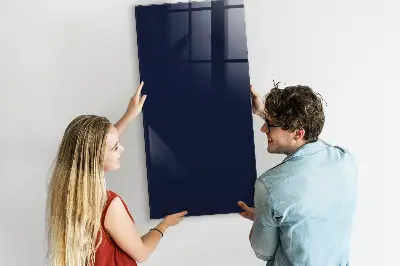 Magnetic wall board in dark navy blue