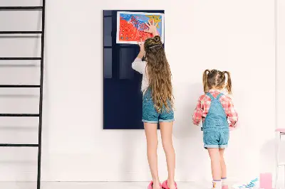 Magnetic wall board in dark navy blue