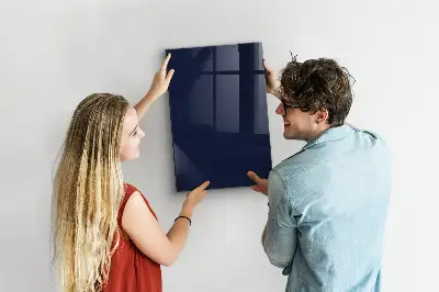 Magnetic wall board in dark navy blue