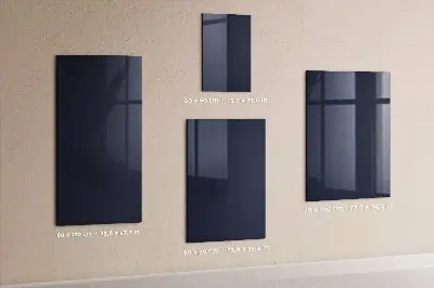 Magnetic wall board in dark navy blue