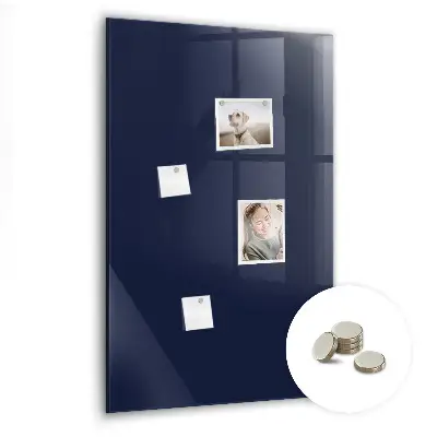 Magnetic wall board in dark navy blue