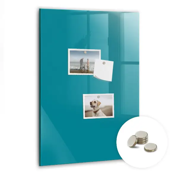 Magnetic Glass Dry Erase Board in Sea Color