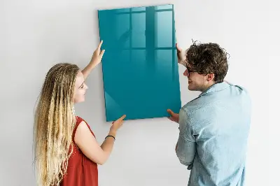 Magnetic Glass Dry Erase Board in Sea Color