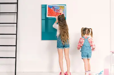 Magnetic Glass Dry Erase Board in Sea Color