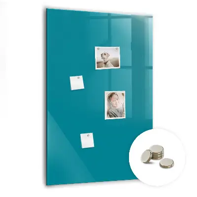 Magnetic Glass Dry Erase Board in Sea Color