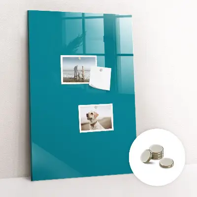 Magnetic Glass Dry Erase Board in Sea Color
