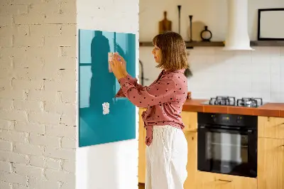 Magnetic Glass Dry Erase Board in Sea Color