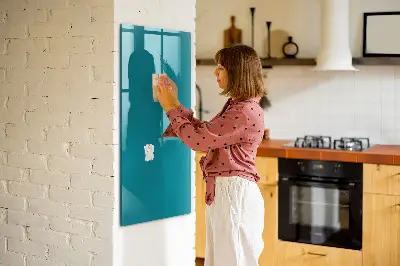 Magnetic Glass Dry Erase Board in Sea Color