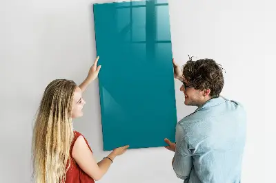 Magnetic Glass Dry Erase Board in Sea Color