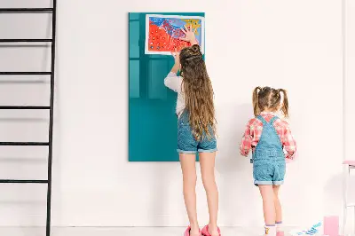 Magnetic Glass Dry Erase Board in Sea Color
