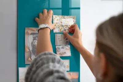 Magnetic Glass Dry Erase Board in Sea Color