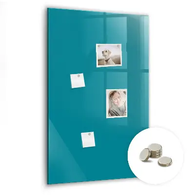 Magnetic Glass Dry Erase Board in Sea Color