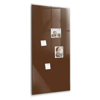 Magnetic glass dry erase board in brown