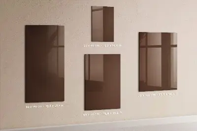 Magnetic glass dry erase board in brown