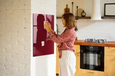 Magnetic glass dry erase board Burgundy color