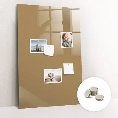 Magnetic wall board in dark beige