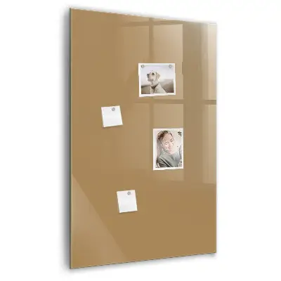 Magnetic wall board in dark beige