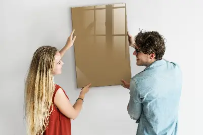 Magnetic wall board in dark beige