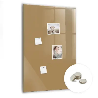 Magnetic wall board in dark beige