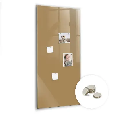 Magnetic wall board in dark beige