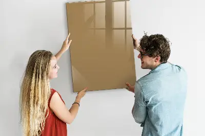 Magnetic wall board in dark beige