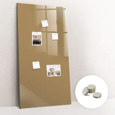 Magnetic wall board in dark beige