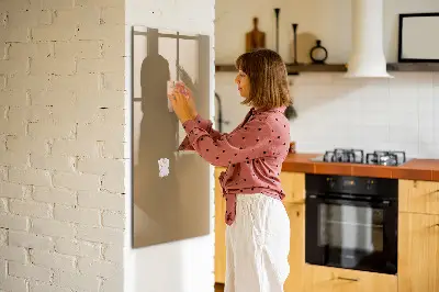 Magnetic wall board in dark beige