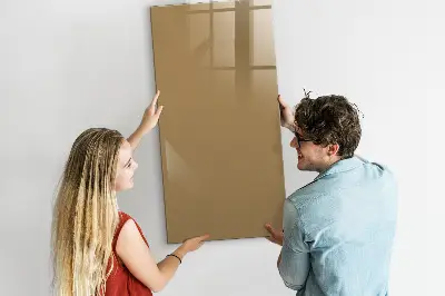 Magnetic wall board in dark beige