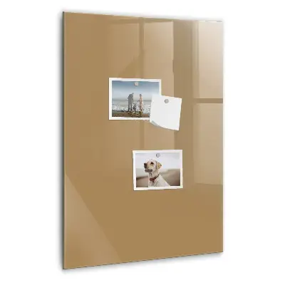 Magnetic wall board in dark beige