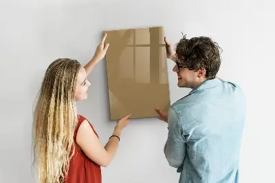 Magnetic wall board in dark beige