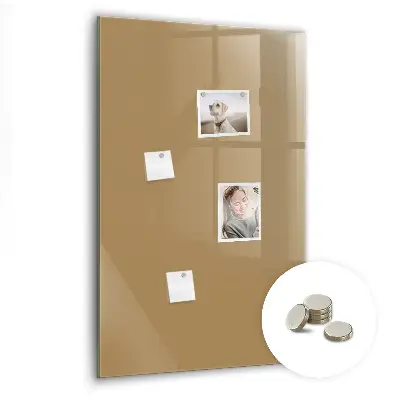 Magnetic wall board in dark beige