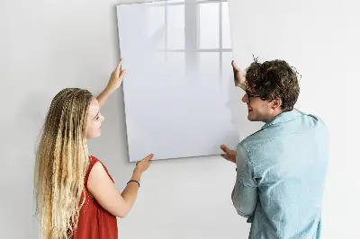 Magnetic wall board in dark white